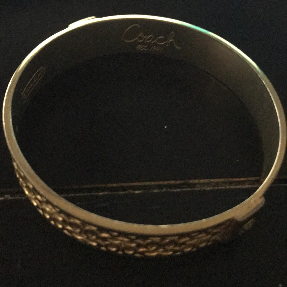 Authentic coach gold bangle